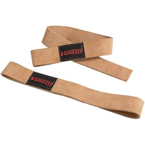 Grizzly Fitness 1.5" Premium Genuine Leather Lifting Wrist Straps for Men and